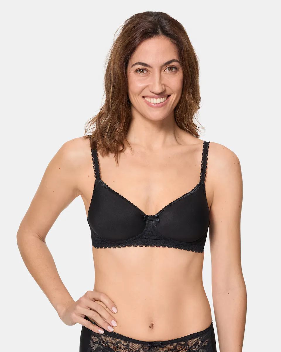 

Бюстгальтер с пеной и без дышащей микрофибры Playtex, чёрный