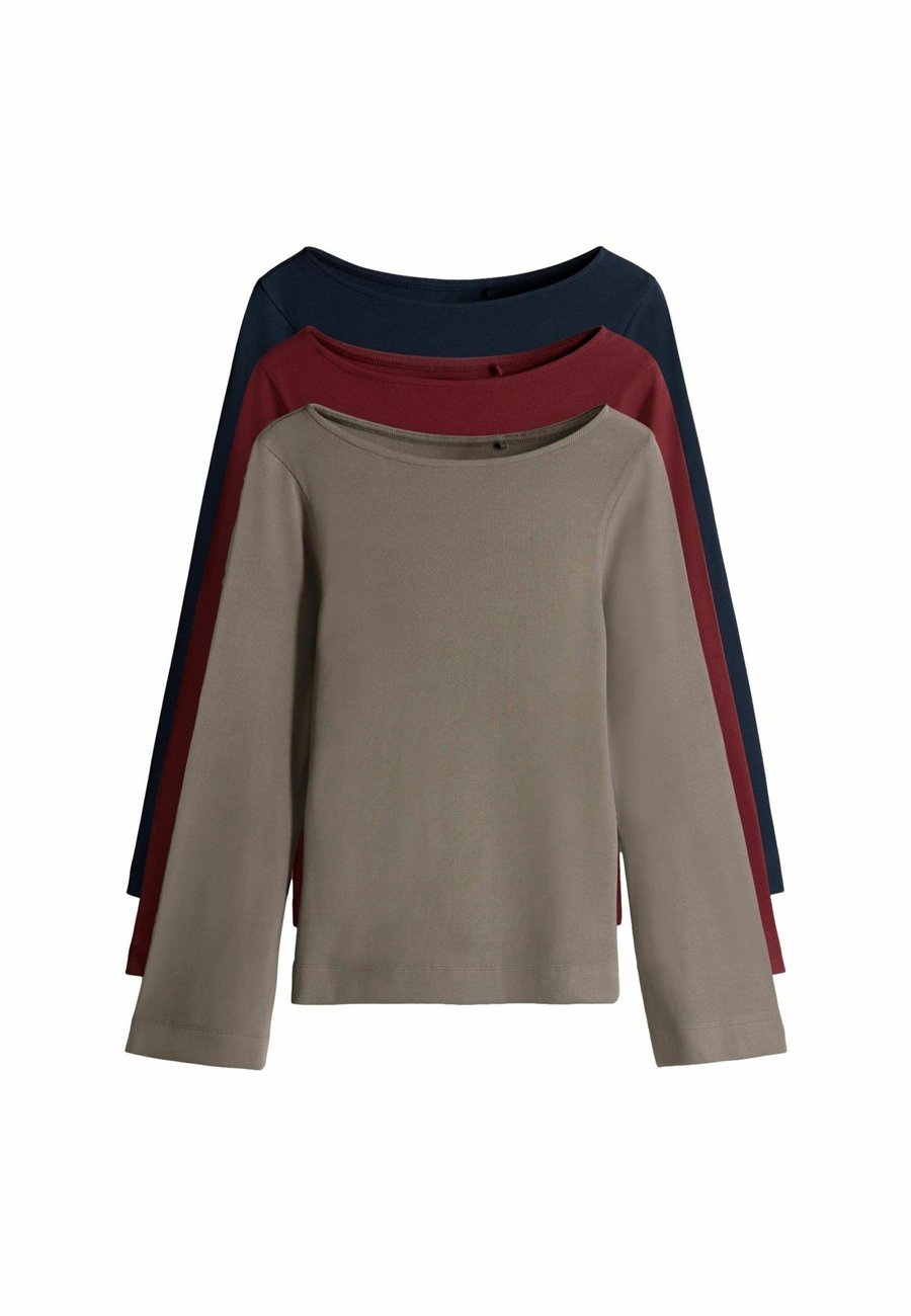 

Топ THE SET REGULAR FIT-3 PACK, Black Khaki Green Burgundy/Red