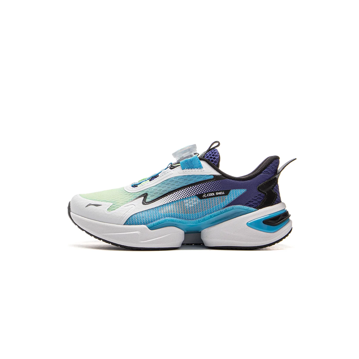 Li-Ning YOUNG Sports Life Collection Детские повседневные кроссовки Kids, time-space синий/standard белый/sky aqua зеленый