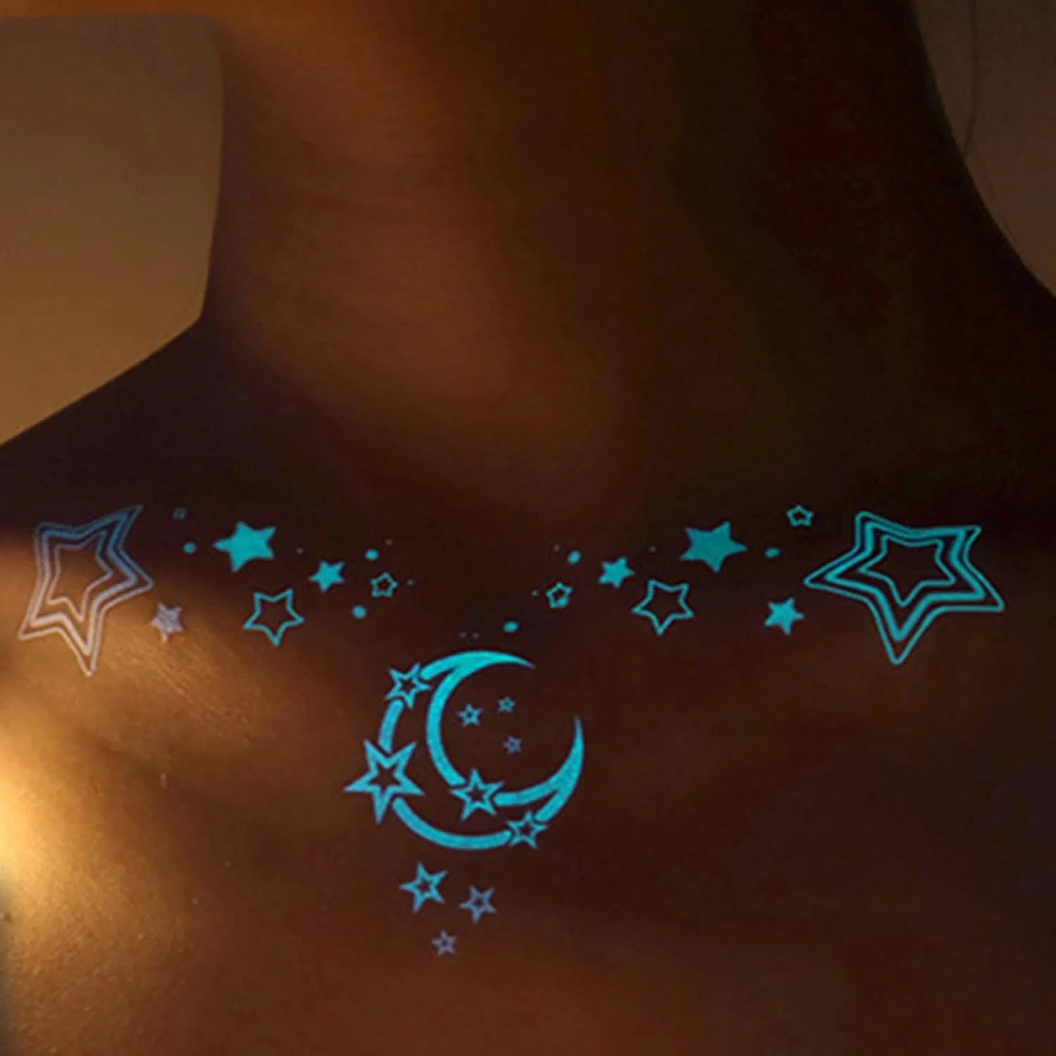 Светящиеся наклейки для тела Neon Glow, 6 цветов — фото 3