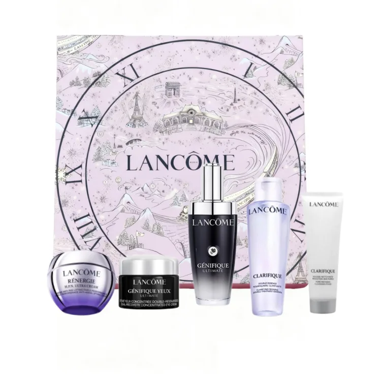 LANCOME Набор All Star Skincare Set Box, сыворотки Ultra Repair в маленькой черной бутылочке, увлажняющие и успокаивающие, Ultra-Slim Black Bottle Serums 50ml Box 6