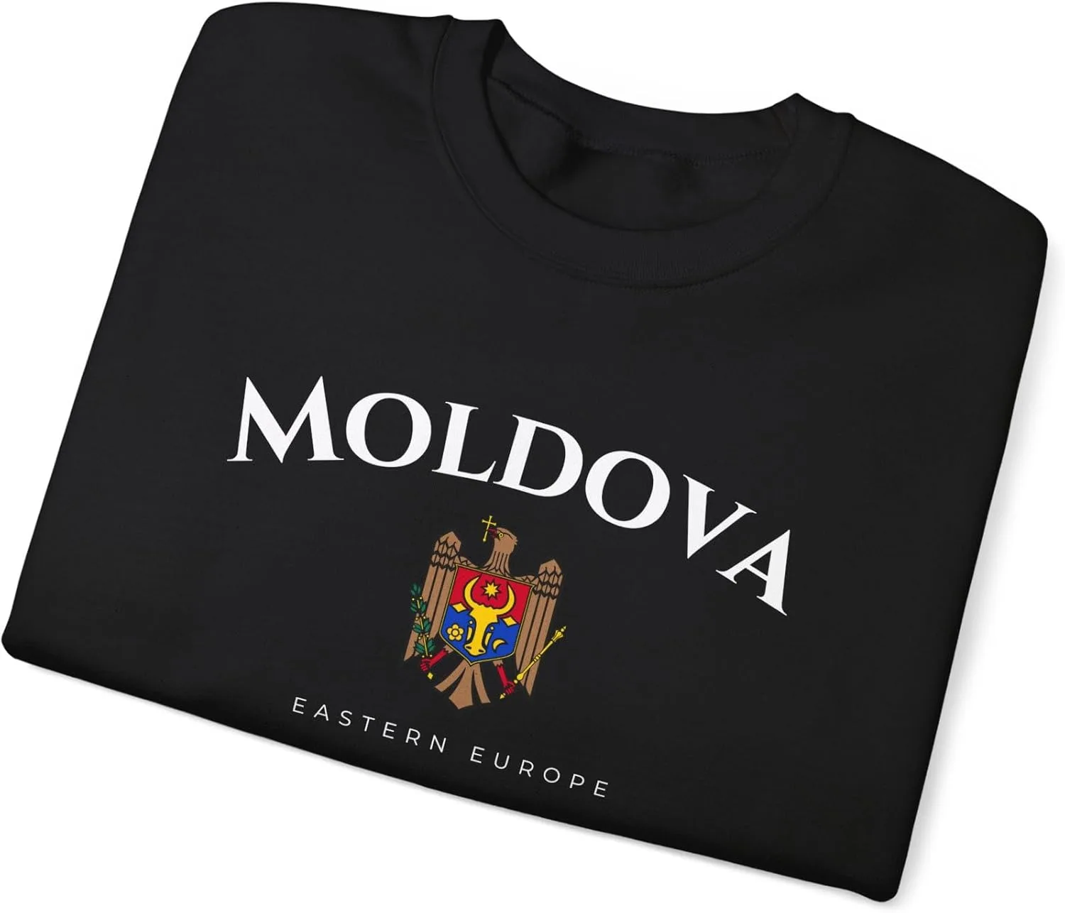 Толстовка Moldova Eastern Europe Unisex Heavy Blend GENERIC, черный — фото 3