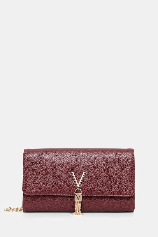 

Кожаный клатч Valentino Bags, бордовый