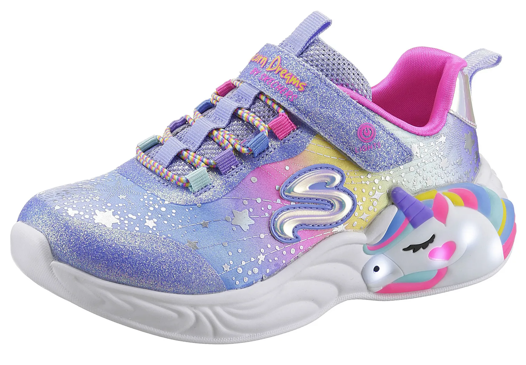 

Детские кроссовки Skechers "UNICORN DREAMS-", с мягкой стелькой, повседневная обувь, полуботинки, туфли на шнуровке Skechers Kids, цвет Blau-Kombiniert