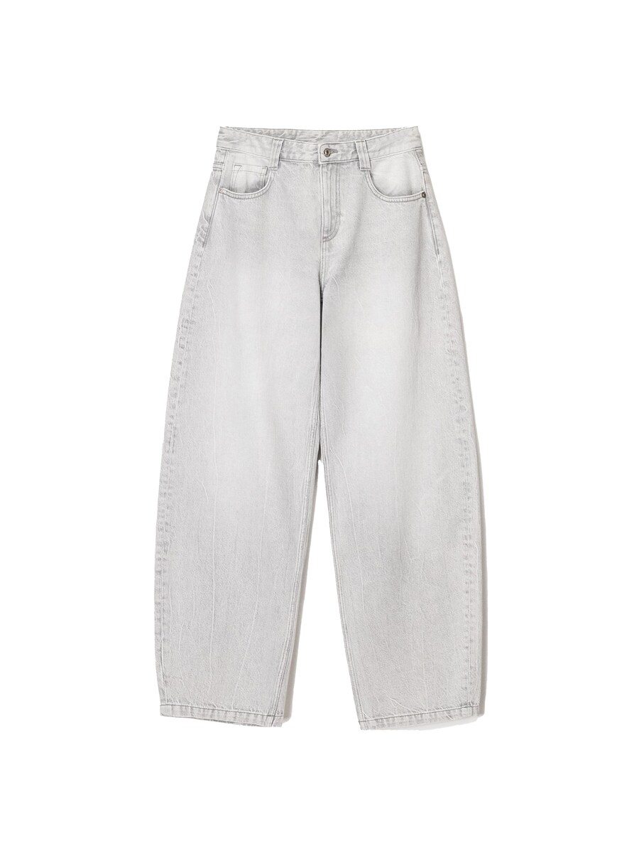 

Мешковатые джинсы Bershka, светло-серый