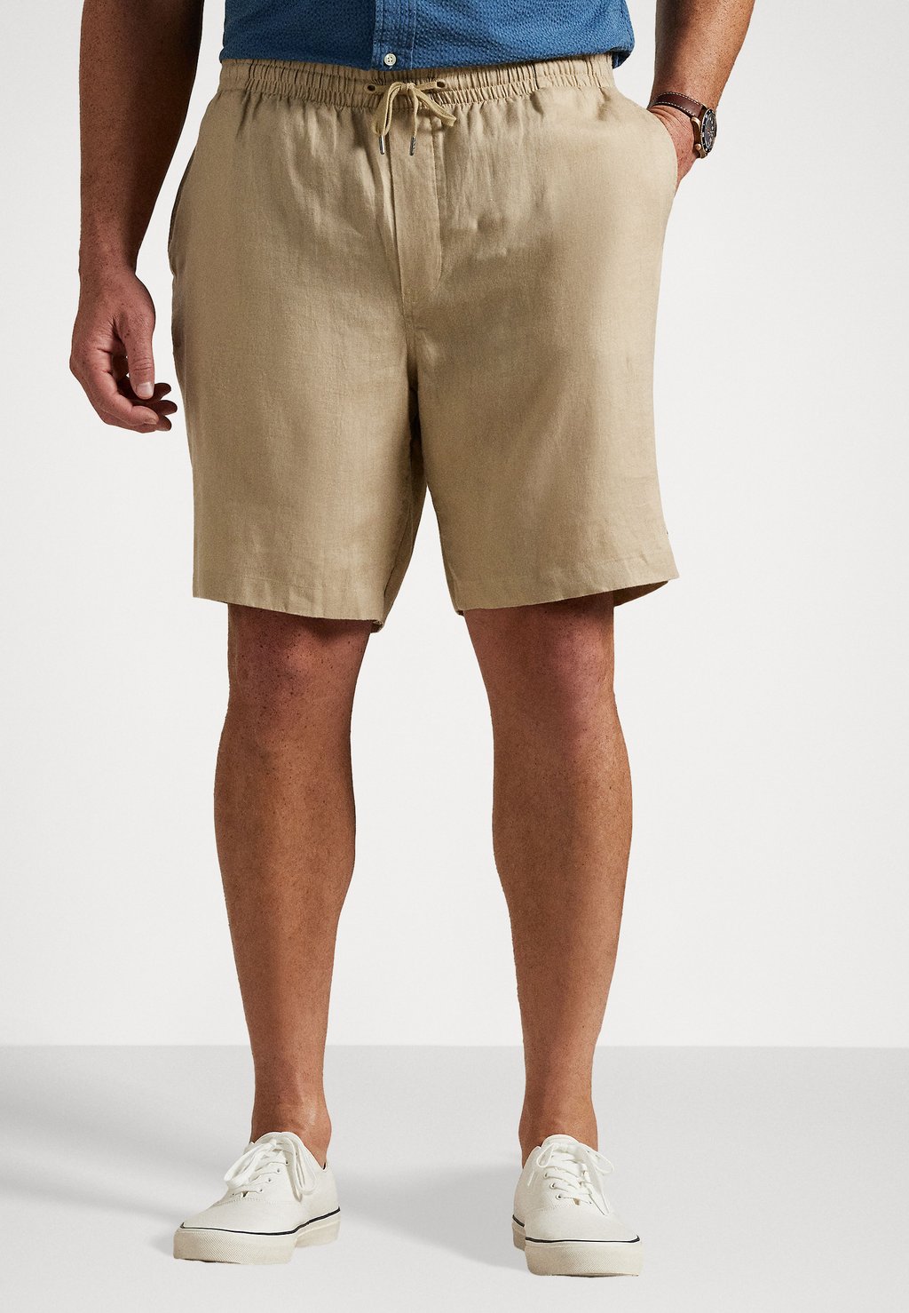 

Шорты POLO PREPSTER LINEN SHORT Polo Ralph Lauren Big & Tall, бежевый
