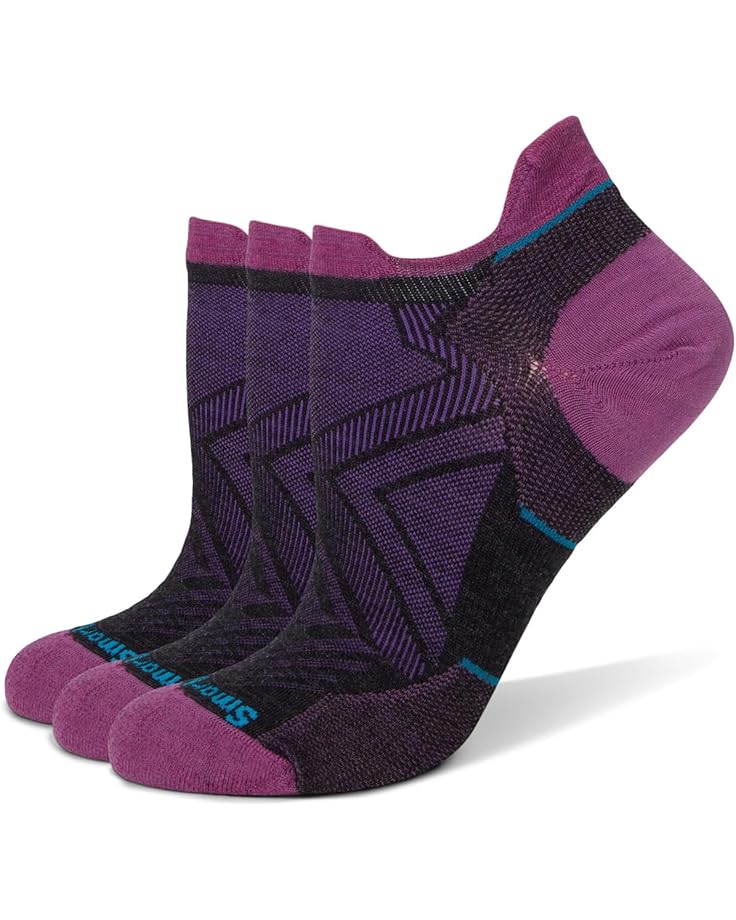 

Носки Smartwool Run Zero Cushion Low Ankle Socks 3-Pack, угольный