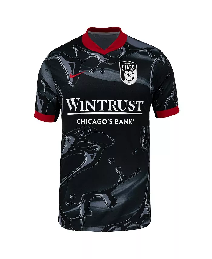 Мужская черная реплика футболки Chicago Red Stars 2025 вторичного стадионного дизайна Nike — фото 2