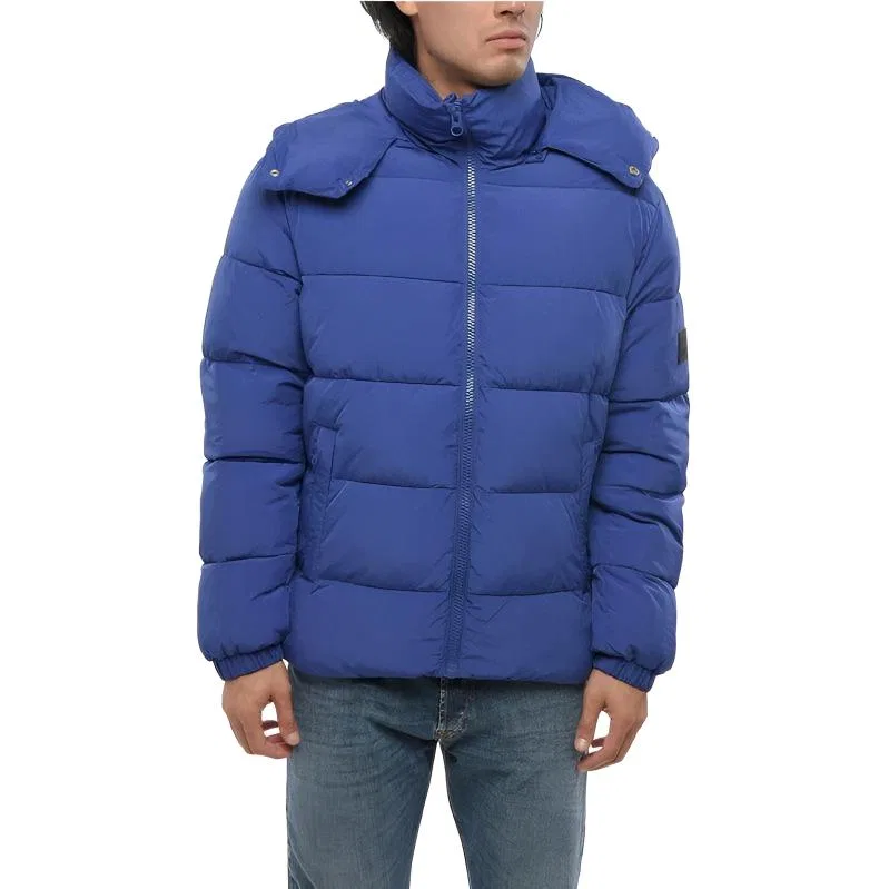Пуховик с капюшоном DIESEL Blue