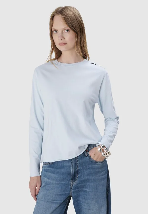 

Футболка с длинными рукавами и вышивкой True Religion, Babyblue, Синий, Футболка с длинными рукавами и вышивкой True Religion, Babyblue