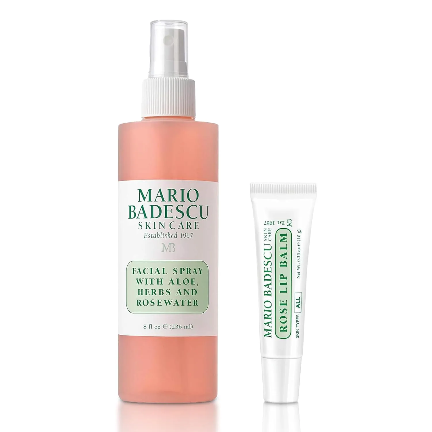 Спрей для лица Mario Badescu с алоэ вера, травами и розовой водой подходит для всех типов кожи, увлажняет, омолаживает и очищает кожу. 236.72 г