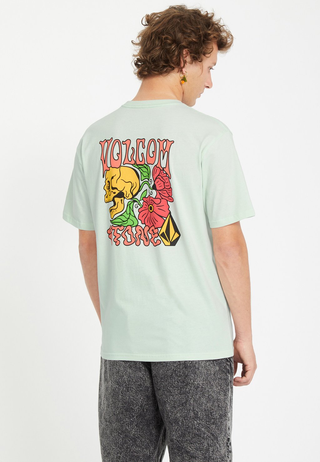 

Футболка с принтом TEE TOOFLOW Volcom, сине-зеленый