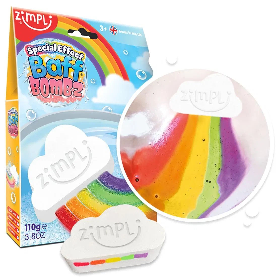Бомбочка для ванны ZIMPLI «Радужное облако» Zimpli