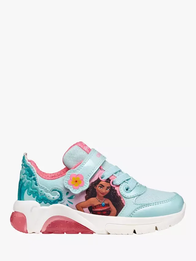 Детские кроссовки Fadinlight Disney Moana, бирюзово-розовые Geox