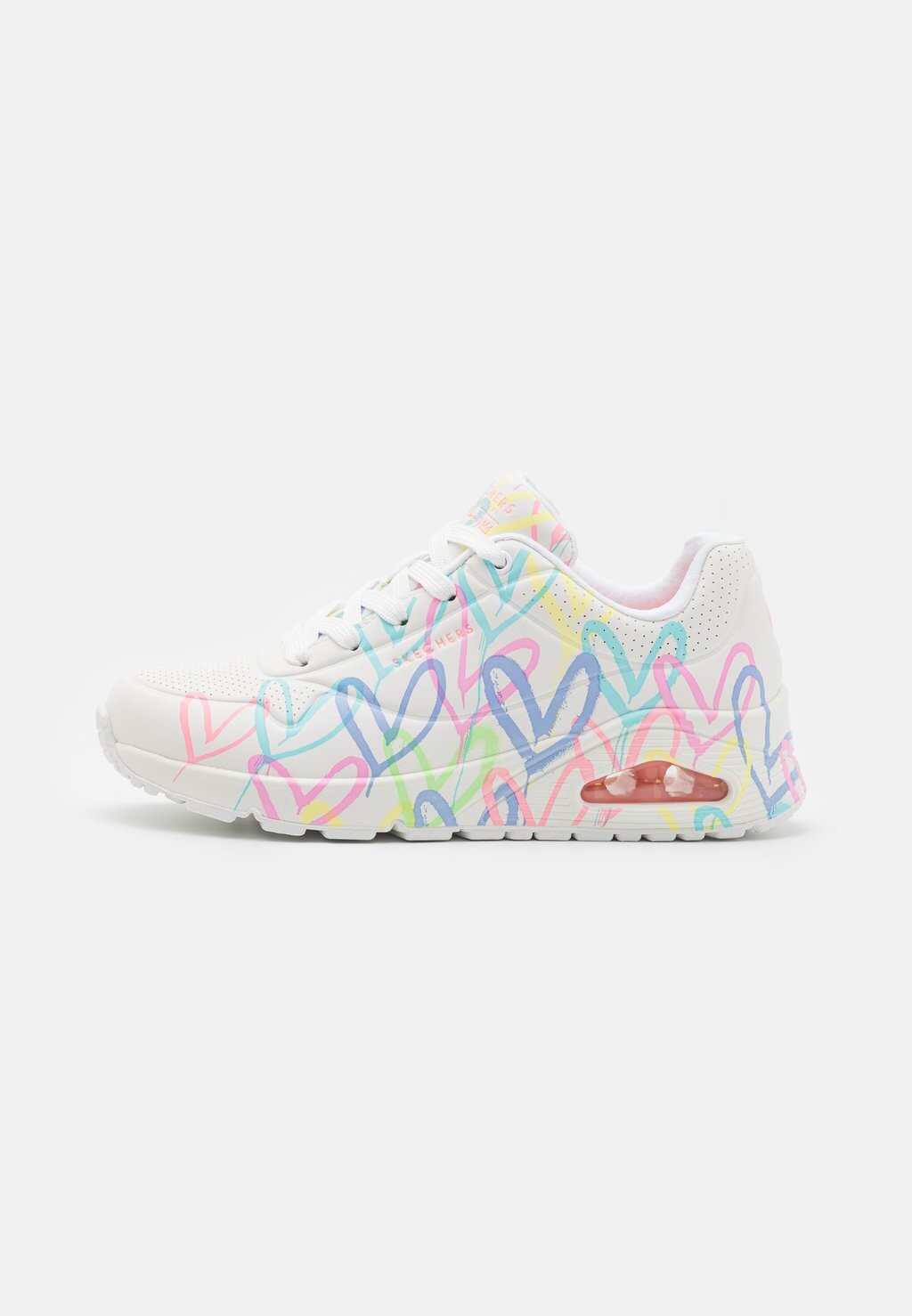 Кроссовки Skechers Uno Lace-up, белый/голубой/розовый