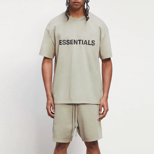 Футболка fw20 logo tee 'moss' Fear Of God Essentials, зеленый — фото 3
