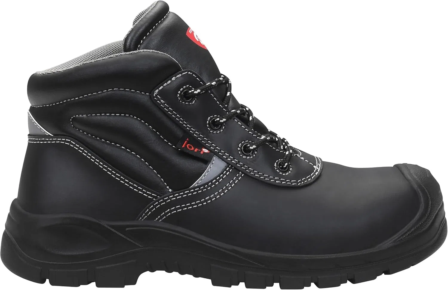 ELTEN Защитные ботинки JORI Basic II Compo Mid S3S из черной кожи на шнуровке с пластиковым защитным носком. Легкие и прочные, подходят для мужчин и женщин — фото 2