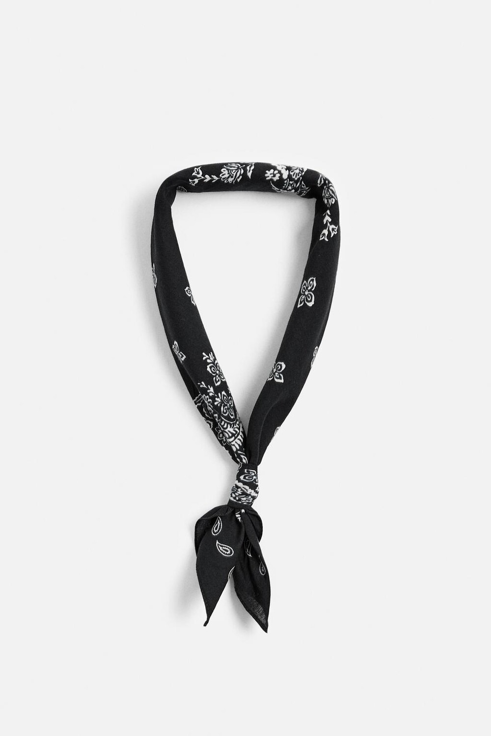 

Бандана с принтом пейсли ZARA, черный