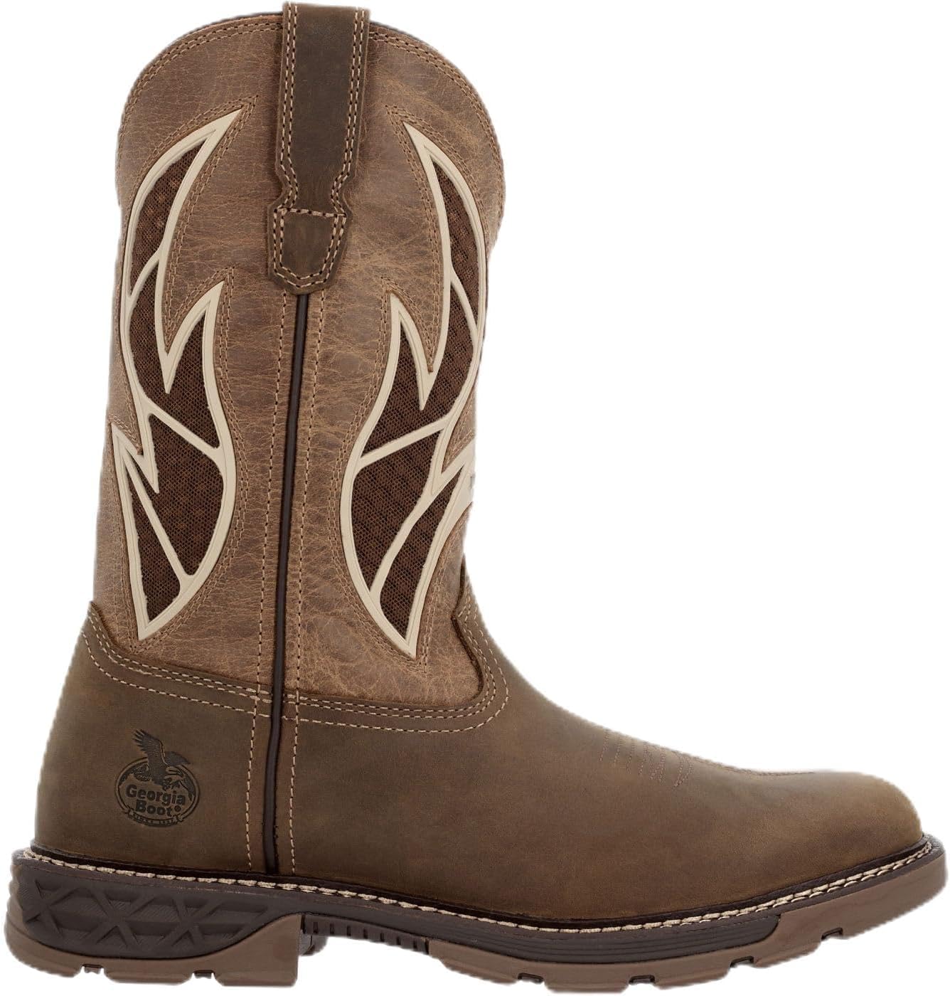 

Ботинки Georgia Boot Carbo-Tec FLX Pull-on с технологией InsulKul коричневого/бежевого цвета