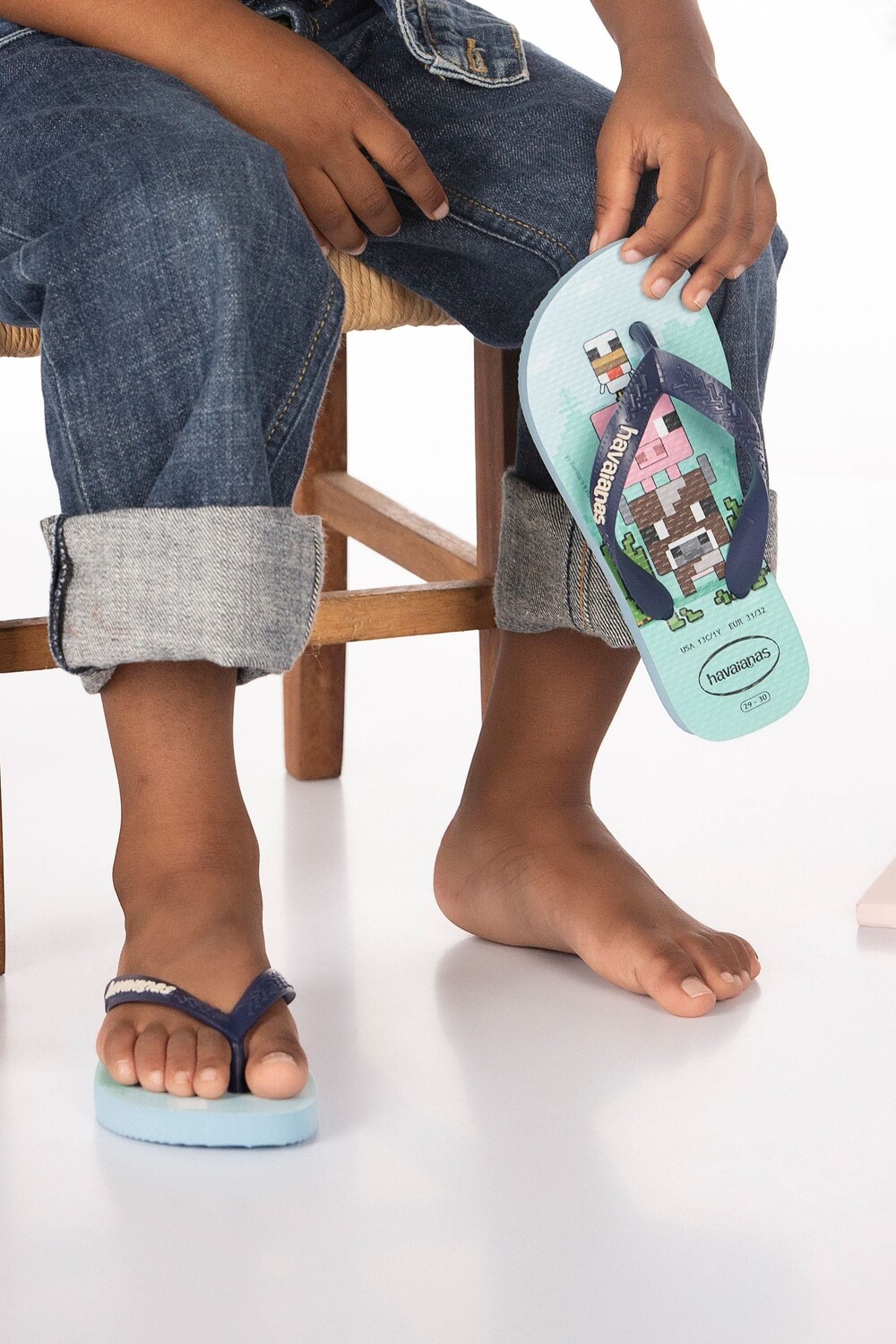 

Детские сандалии в майнкрафте Havaianas, синий