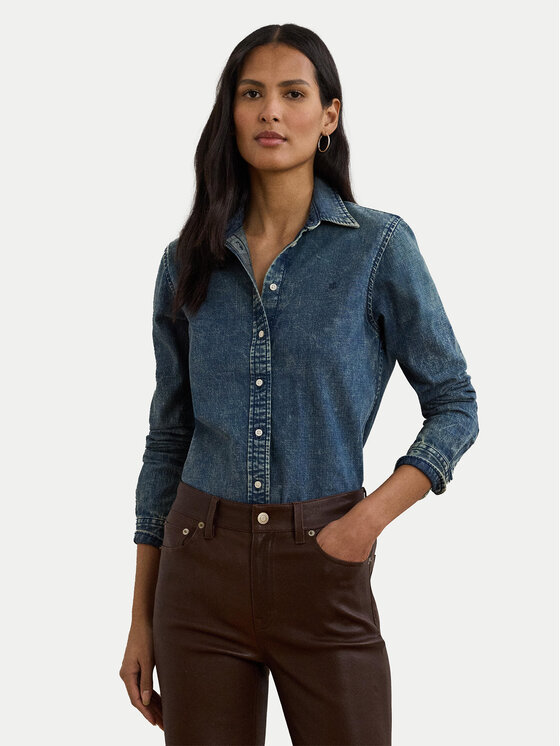 

Джинсовая рубашка classic fit 200971084001 Lauren Ralph Lauren, синий