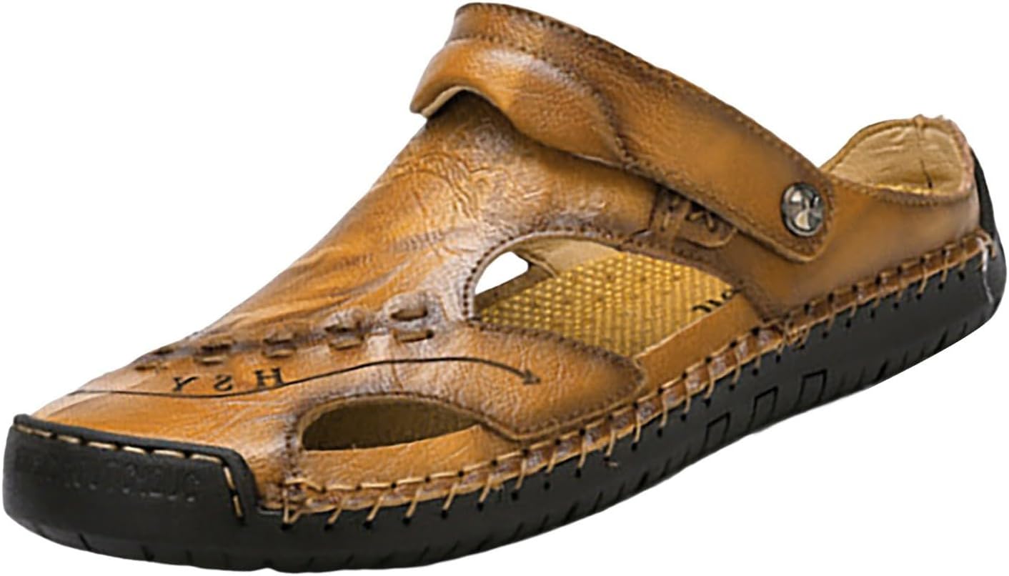 

Мужские сандалии IWIHMIV для прогулок, кожаные сандалии, походные сандалии для мужчин, спортивная обувь для воды, летние сандалии для кемпинга и пляжа, L4-bw2