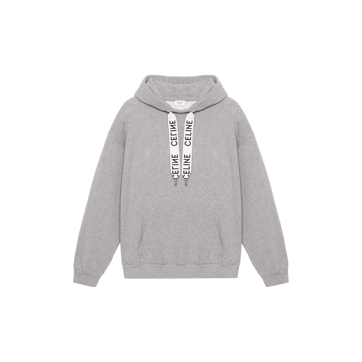 

Свободный свитшот из хлопкового флиса CELINE, светло-серый