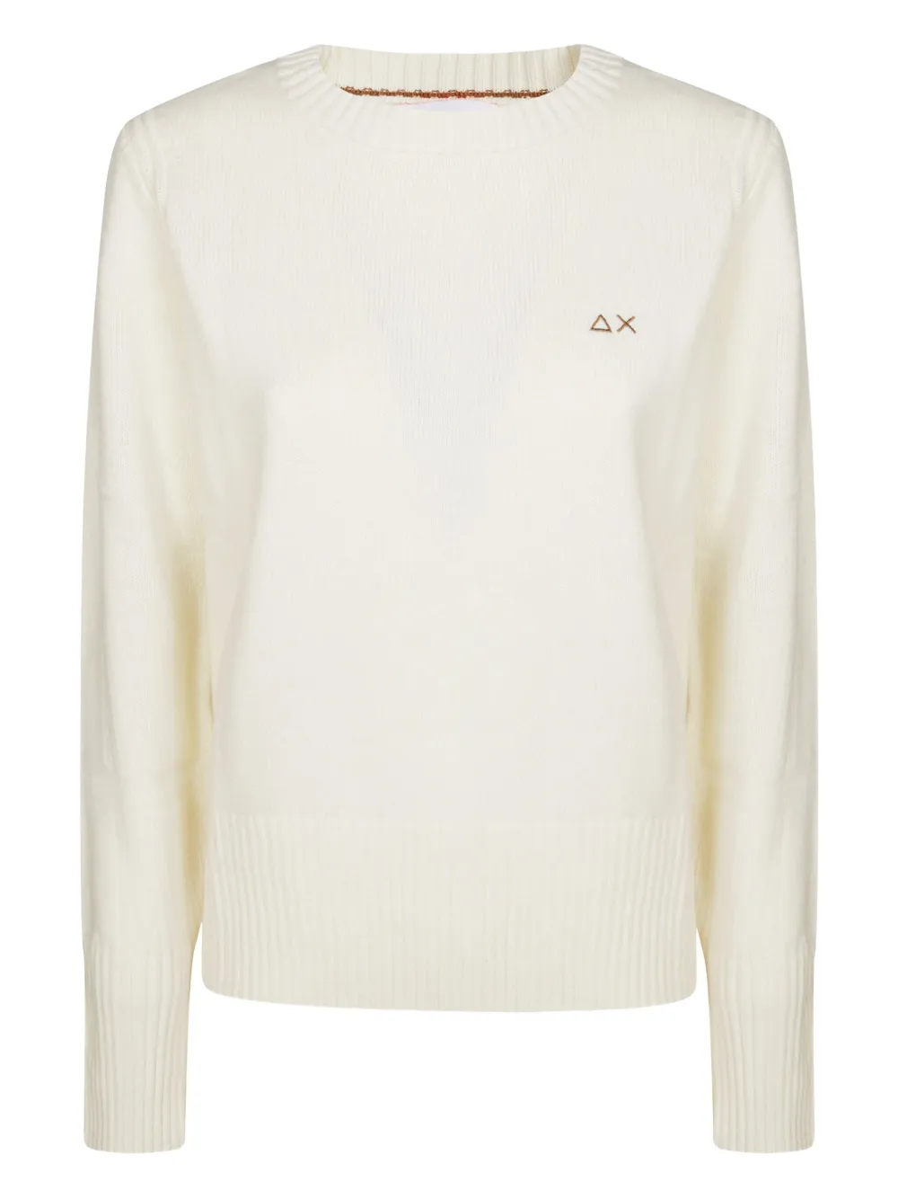 

Джемпер с длинными рукавами и круглым вырезом Sun68, белый