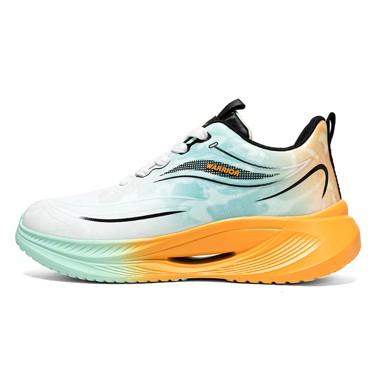 

Мужские низкие беговые кроссовки с противоскользящей подошвой, дышащие, легкие, с эффектом увеличения роста и амортизацией WARRIOR, белый зеленый оранжевый