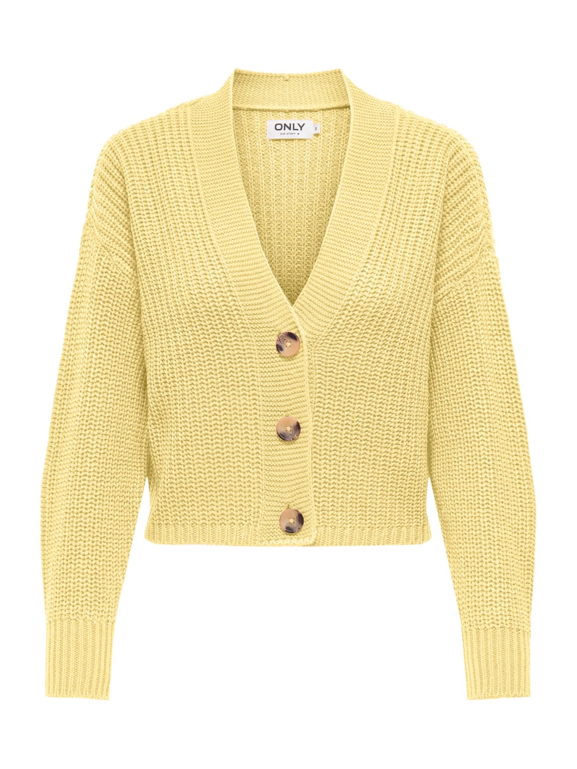 

ONLY Кардиган 'ONLCarol' вязаный лимонного цвета