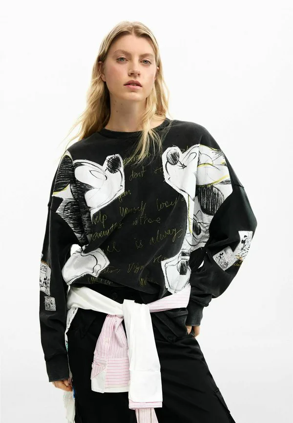 

Толстовка с микки и минни маус Desigual, White, Белый, Толстовка с микки и минни маус Desigual, White