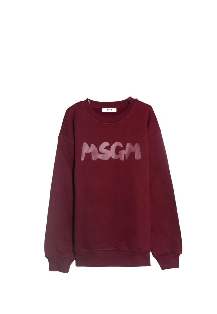 Свитшот хлопковый, Kids Msgm, красный