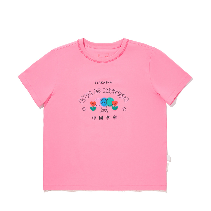 

LiNing Футболка TAKASHA,LIANMINGKUAN женская утренний светлый розовый