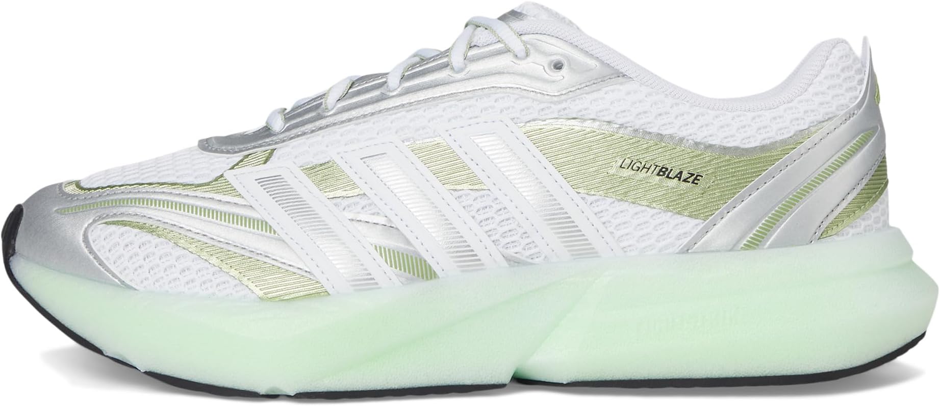 Кроссовки Adidas Lightblaze Glow, White/Silver Metallic/Magic Lime Metallic — фото 4