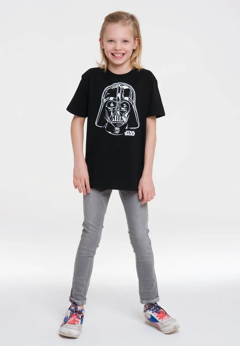 

Футболка Logoshirt "Дарт Вейдер - Портрет" с принтом Дарта Вейдера, черно-белый
