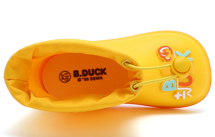 B.Duck Желтые детские сапоги Duck с противоскользящей, износостойкой и водонепроницаемой подошвой — фото 4