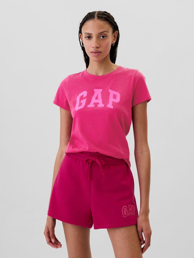 

Хлопковая футболка с логотипом Gap, фиолетовый