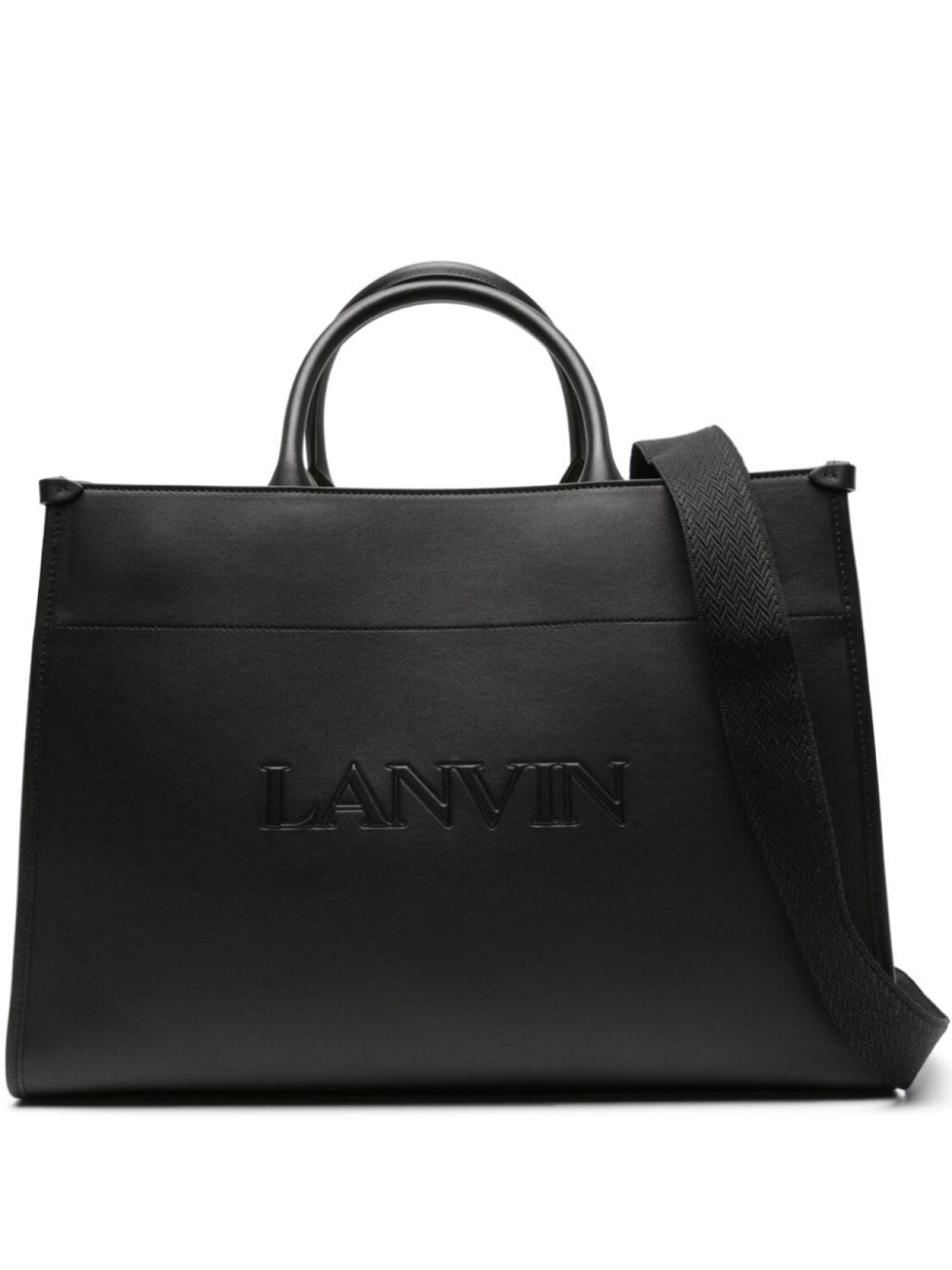 

Lanvin сумка-тоут с тисненым логотипом, черный