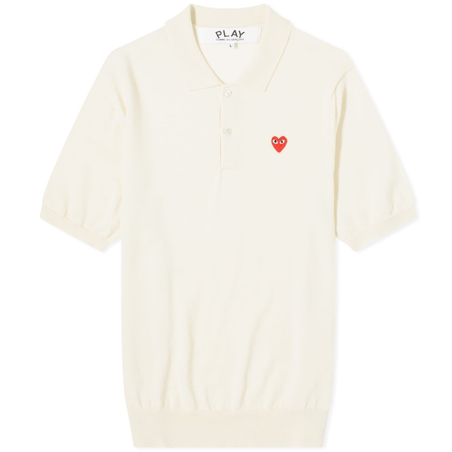 

Поло Comme Des Garçons Play Knit Polo, белый