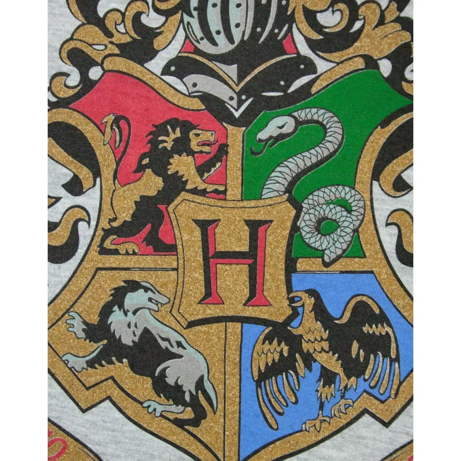 Футболка для детей с гербом Хогвартса Harry Potter, серый — фото 4