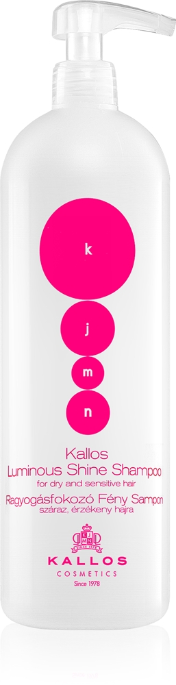 

Kjmn профессиональный шампунь для сияющего блеска для сухих и чувствительных волос Kallos, 1000 мл