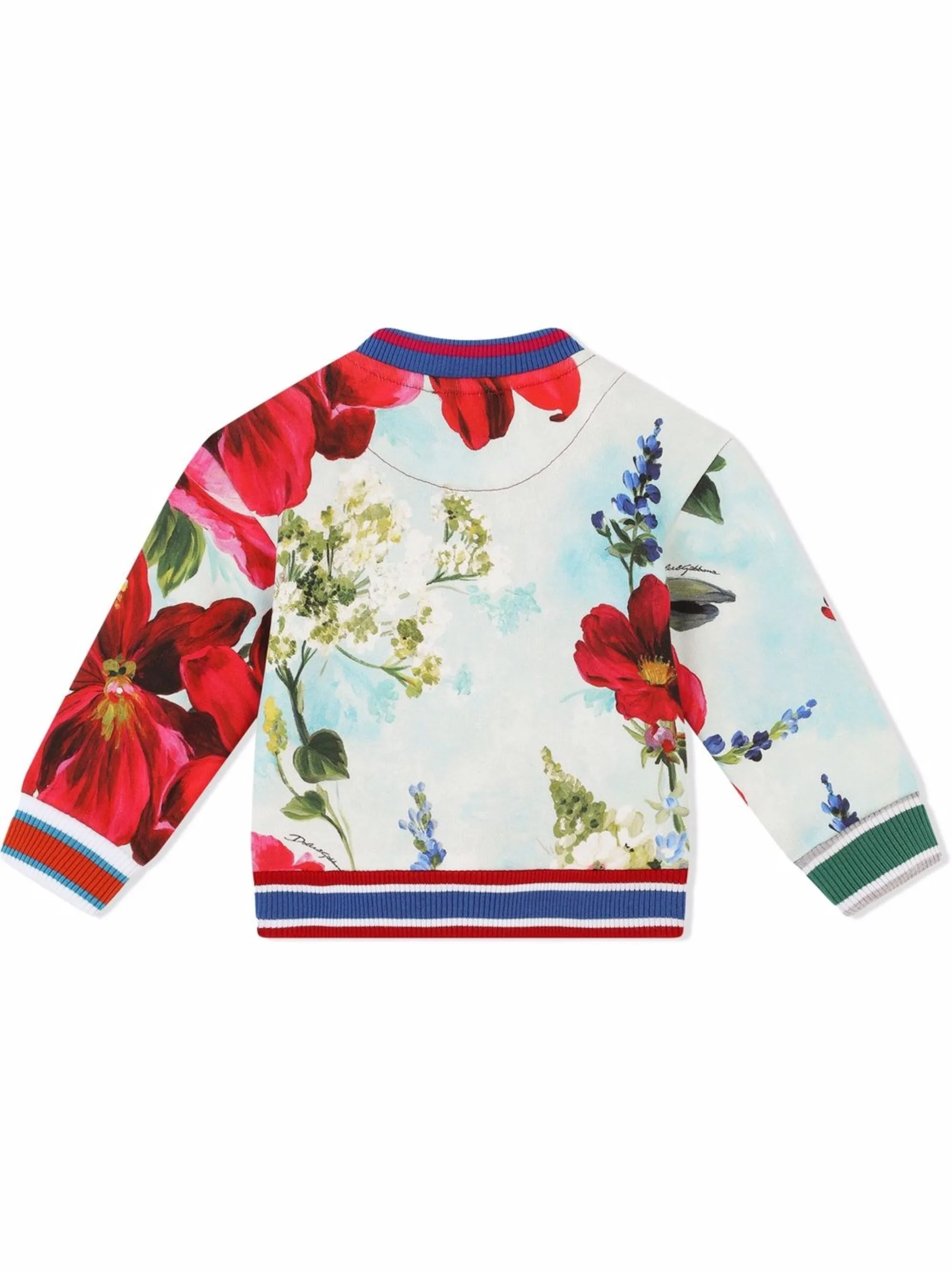 Толстовка с цветочным принтом Dolce & Gabbana Kids, белый — фото 2