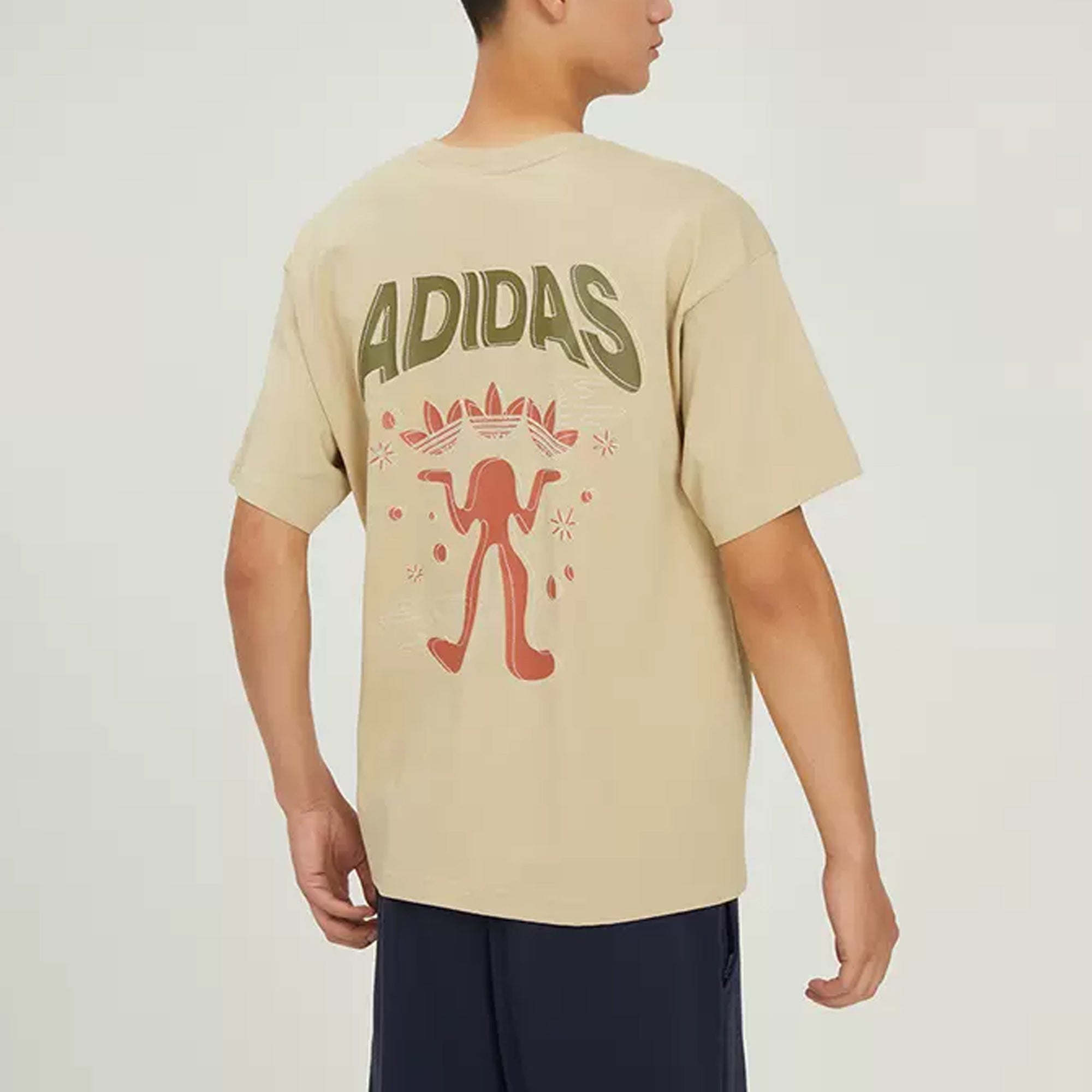 Футболка adidas originals Cotton Logo Short Sleeve Unisex Brown T-Shirt H47113, коричневый — фото 4