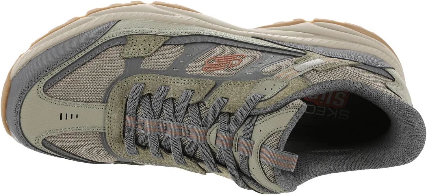 Мужские слипоны Skechers Vigor, Olive Green Grey — фото 2