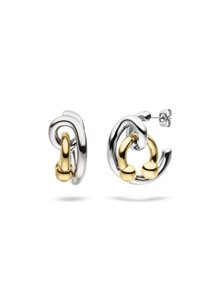 

LIEBESKIND BERLIN Серьги Urban Chic в двухцветном серебристо-золотом исполнении