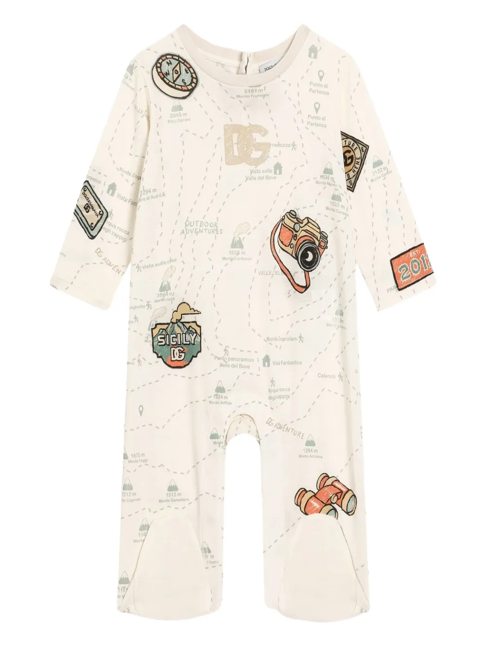 

Комплект из комбинезона, шапки и нагрудника Dolce & Gabbana Kids, нейтральный