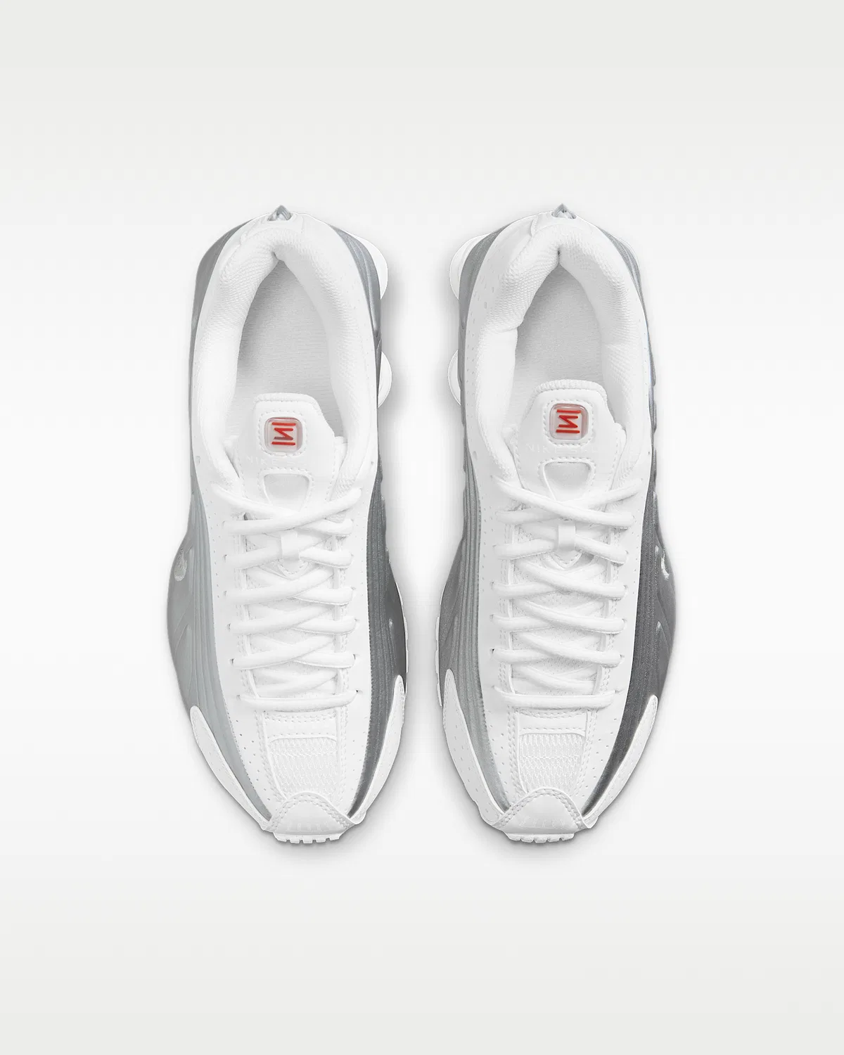 Детские кроссовки Nike Shox R4, White/White/Bright Crimson/Metallic Silver — фото 4
