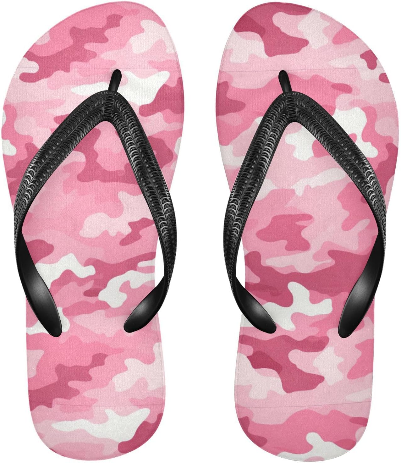 

Камуфляжные розовые классические вьетнамки для пляжа и душа, резиновые противоскользящие летние шлепанцы для мужчин и женщин, для прогулок Sinestour