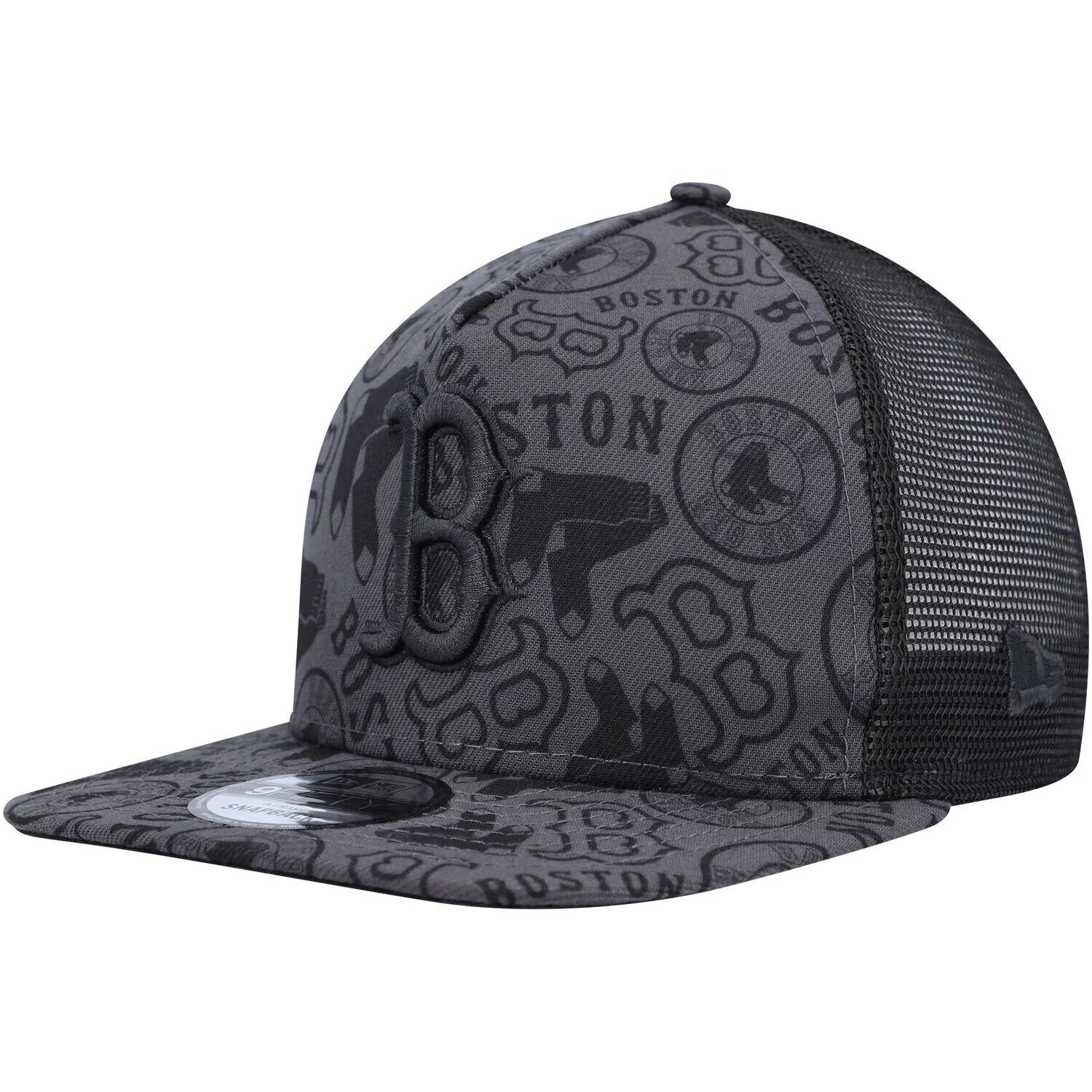 

Мужская черная мужская кепка New Era Boston Red Sox с А-образной рамкой 9FIFTY Trucker Snapback