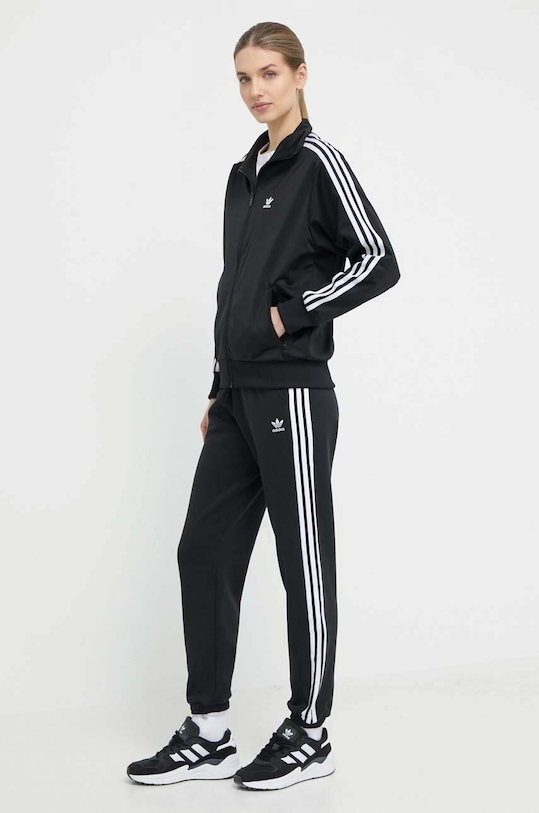Хлопковые спортивные брюки Adicolor Adidas Originals, черный — фото 2